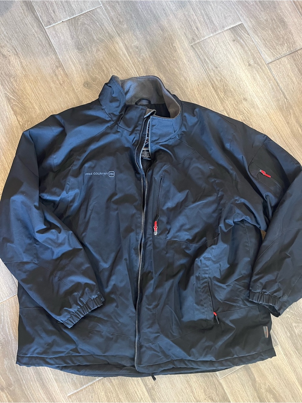 Free Country Men's Big and Tall Black Weatherproof Performance Jacket